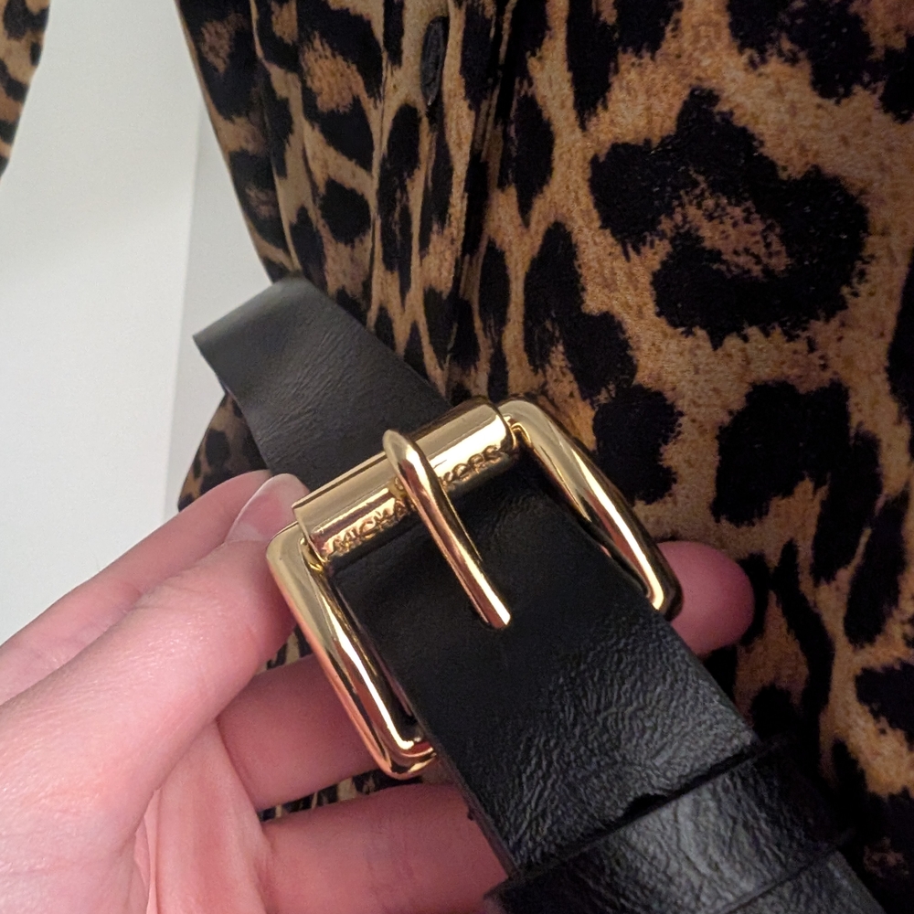 EUC Michael Kors Animal Print Long Sleeve Dress - Picture 4 of 6